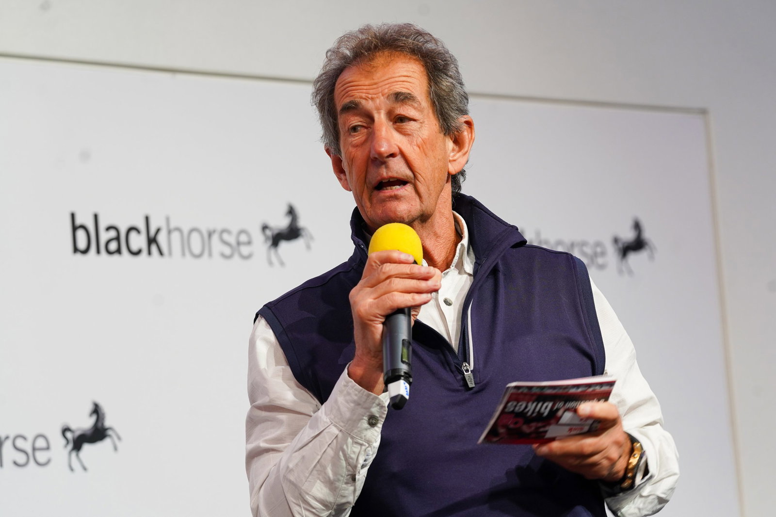 Fan favourite Steve Parrish chatting to the fans on the Black Horse Stage